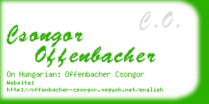 csongor offenbacher business card